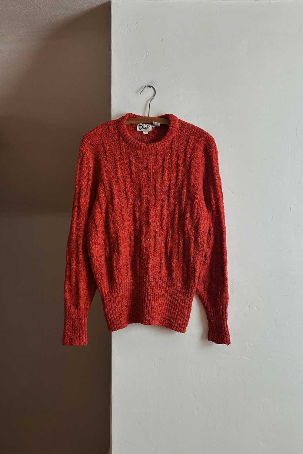 1980's SPECKLED CHERRY KNIT JUMPER - image 2