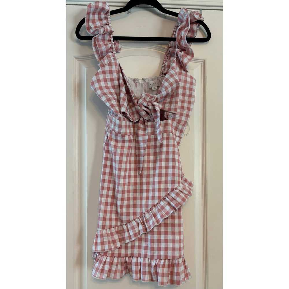 MABLE IYLA Mini Pink Gingham Dress Size Small - image 2