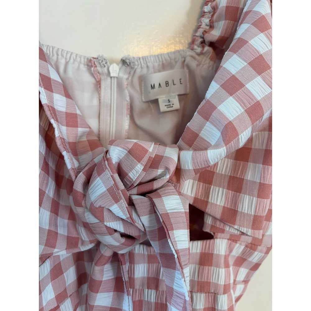 MABLE IYLA Mini Pink Gingham Dress Size Small - image 3