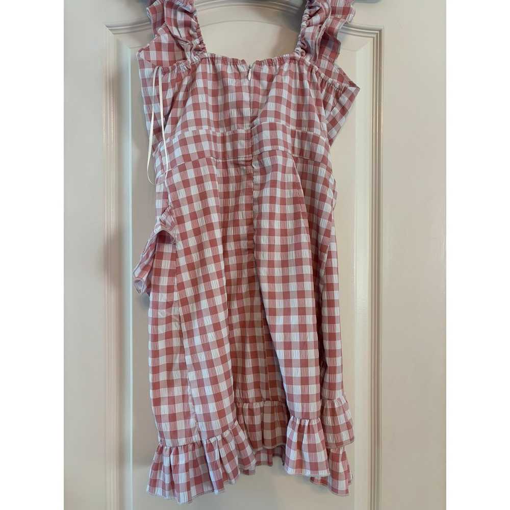 MABLE IYLA Mini Pink Gingham Dress Size Small - image 4