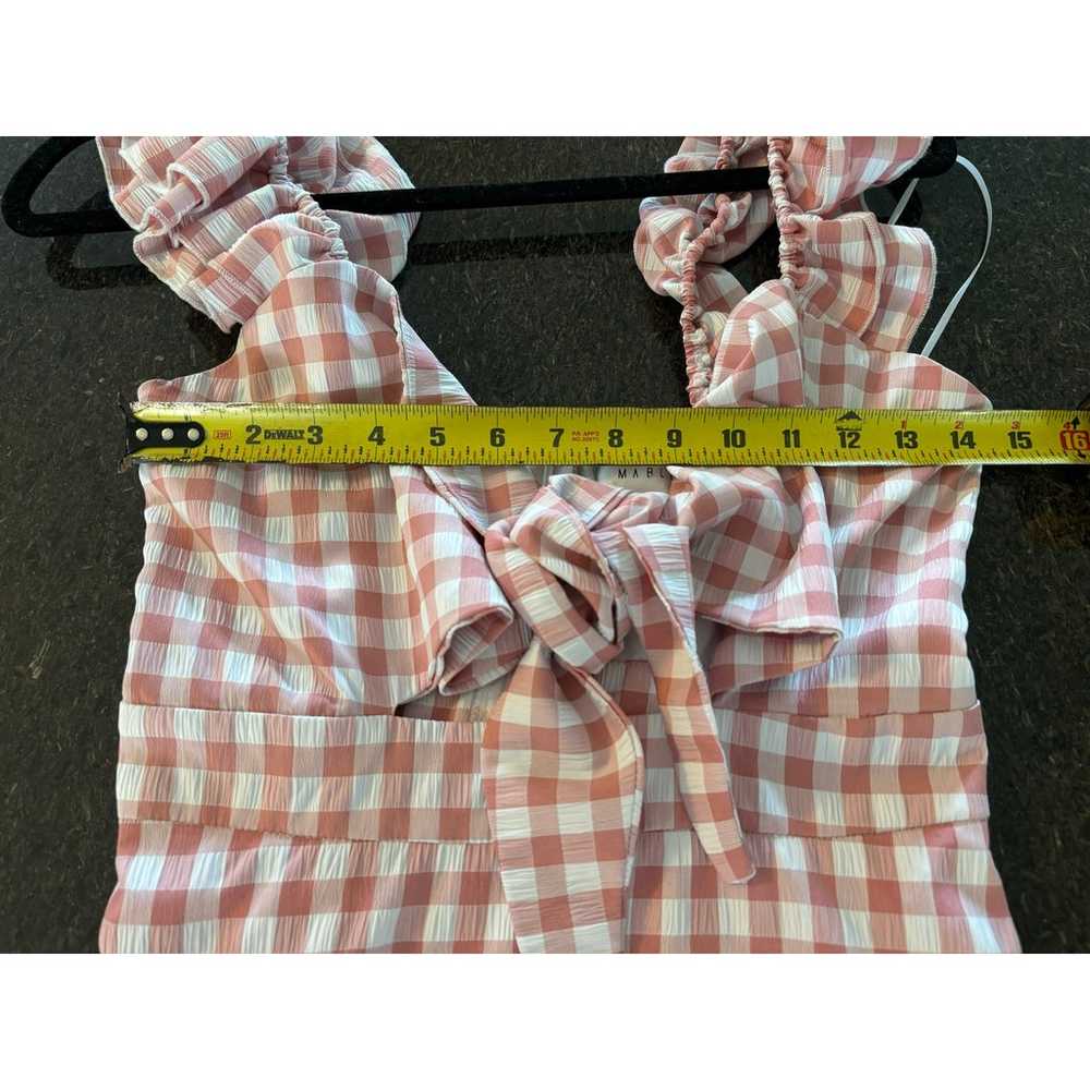 MABLE IYLA Mini Pink Gingham Dress Size Small - image 6