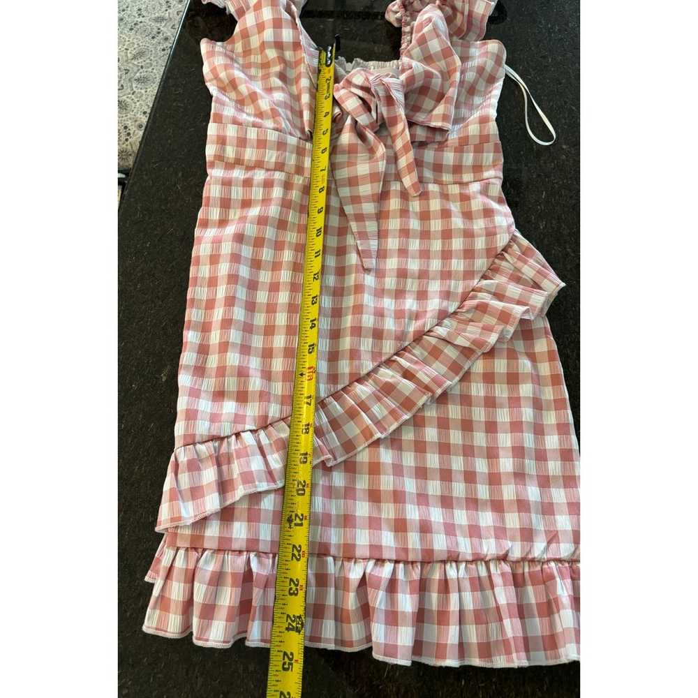 MABLE IYLA Mini Pink Gingham Dress Size Small - image 7