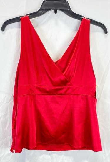 NWT Talbots Stretch Womens Red Surplice Neck Sleev