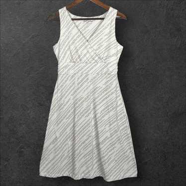 Eddie Bauer A Line Dress Women Size S White Print… - image 1