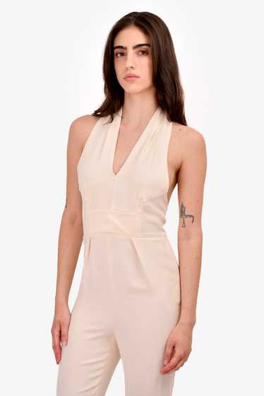 Gucci Cream Silk Halter-Neck Jumpsuit Size 40 - image 1