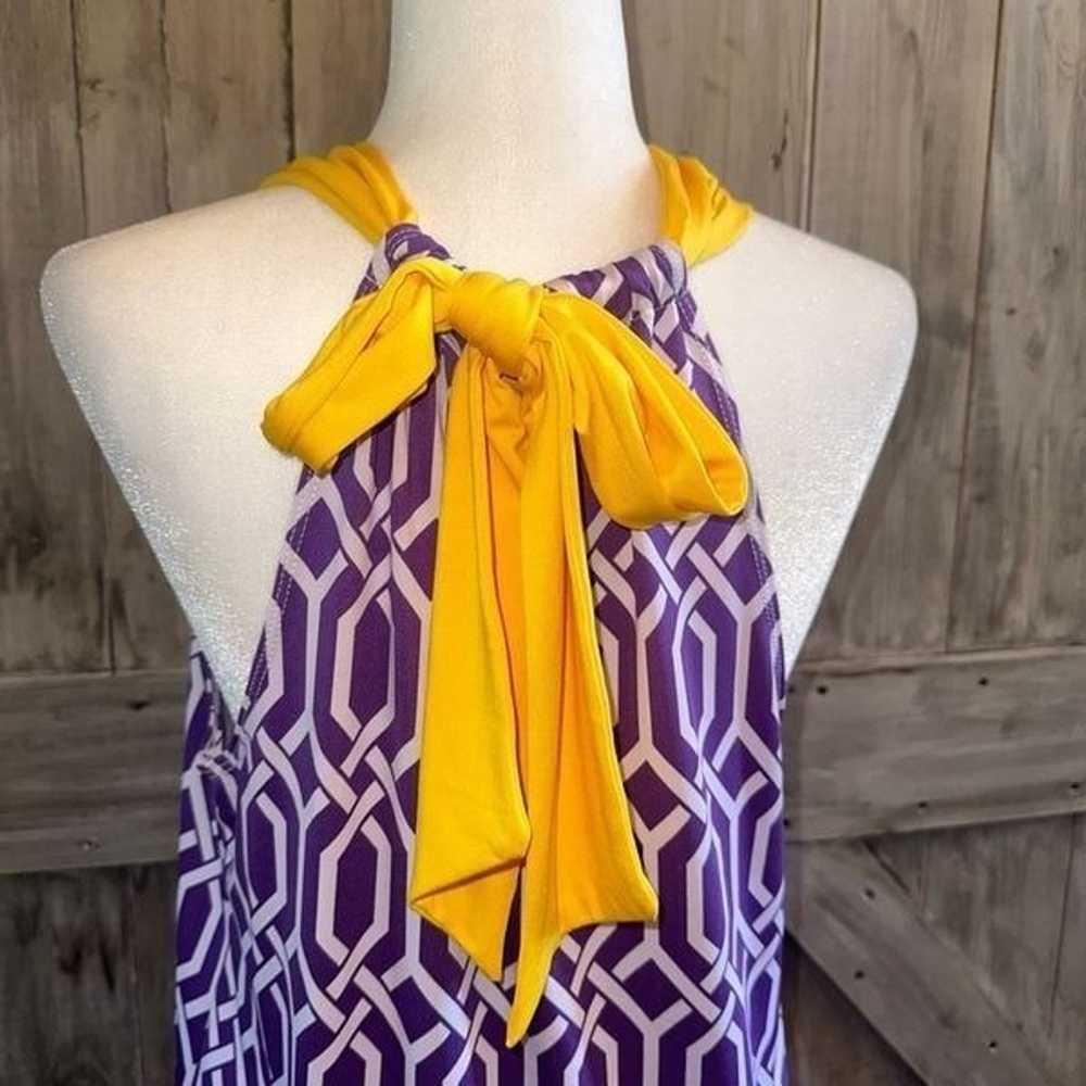 Mudpie Purple Gold Bow Football LSU Tigers Dress - image 3