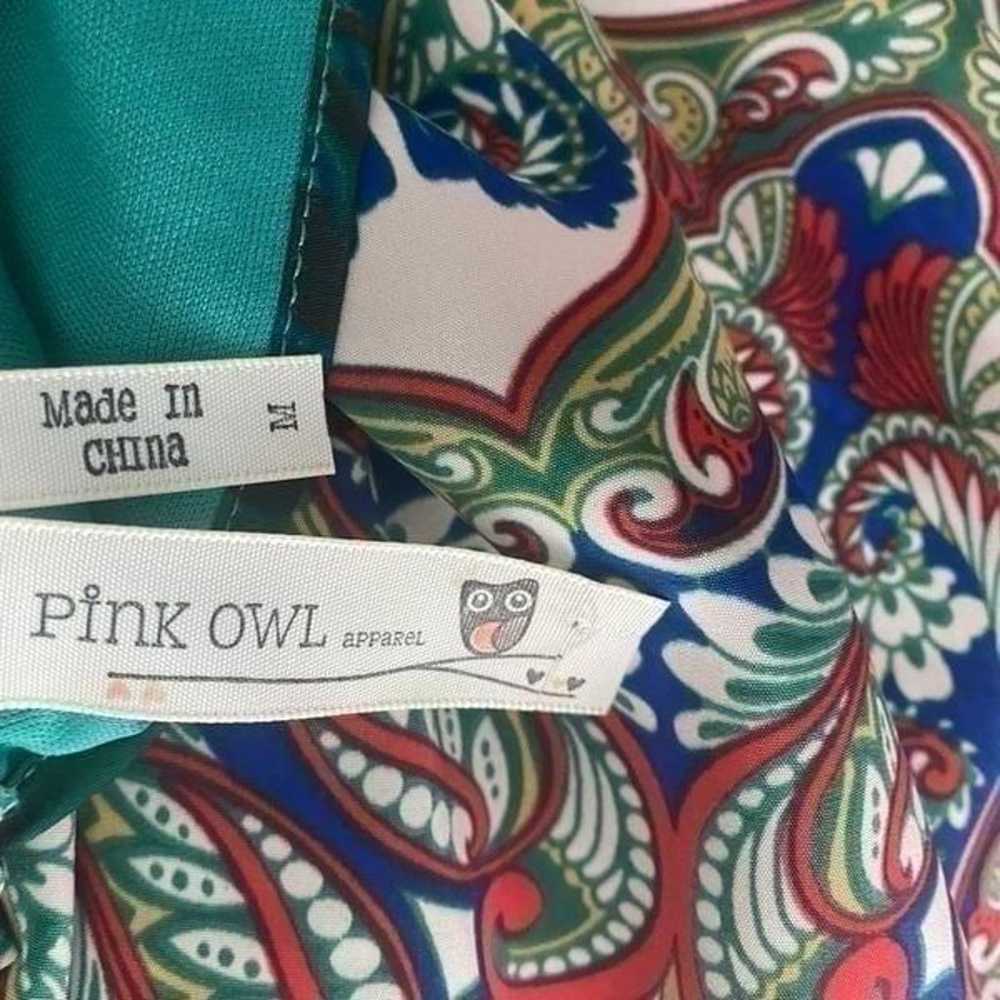 Pink Owl Graphic Print Loose Fitting Dress - image 4