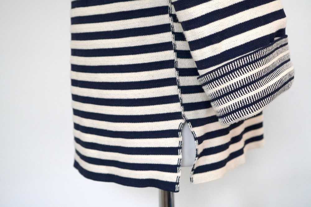 Celine Cream & Navy Striped Sweater sz L - image 11