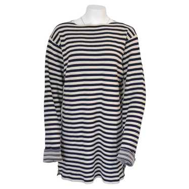 Celine Cream & Navy Striped Sweater sz L - image 1