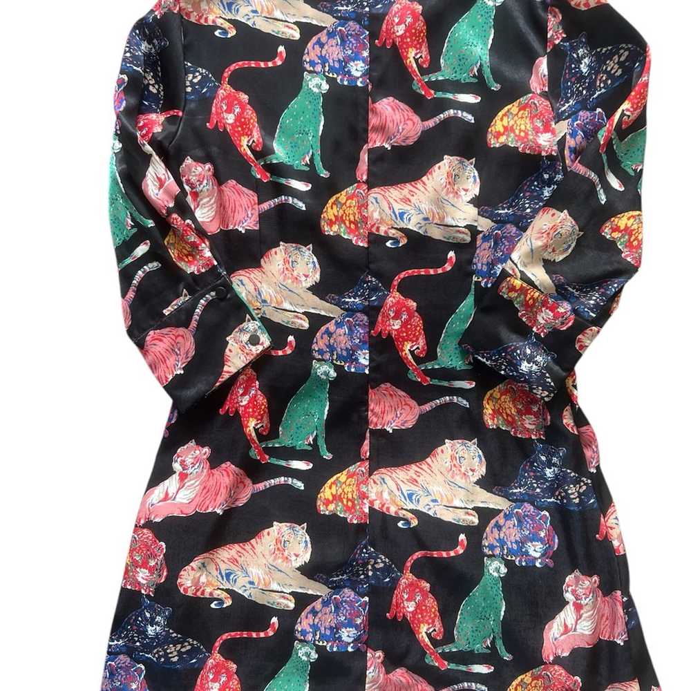 Zara Tiger Print Satin Mini Dress | L - image 3