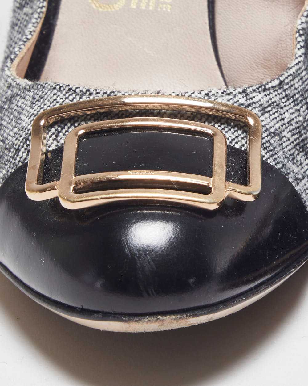 Salvatore Ferragamo Black & Grey Heels - UK6 - image 7