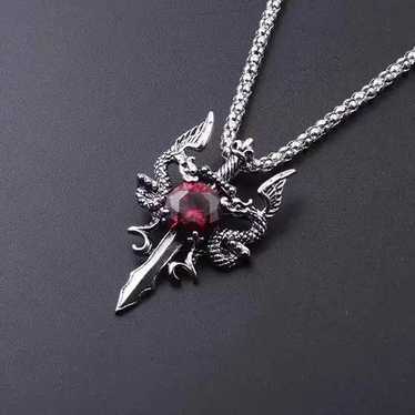 Jewelry × Streetwear × Vintage Dragon Sword Penda… - image 1