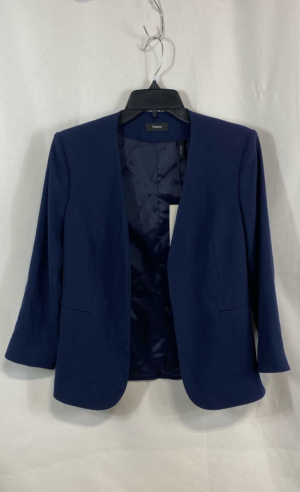 NWT Theory Womens Deep Navy Blue Lindrayia Long S… - image 1