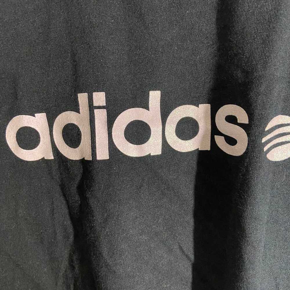 Adidas women's t-shirt black striped sports vinta… - image 5