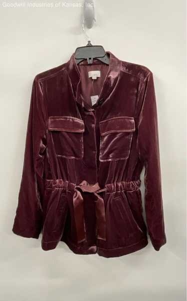 Ann Taylor Loft LOFT Velvet Utility Shacket Jacket