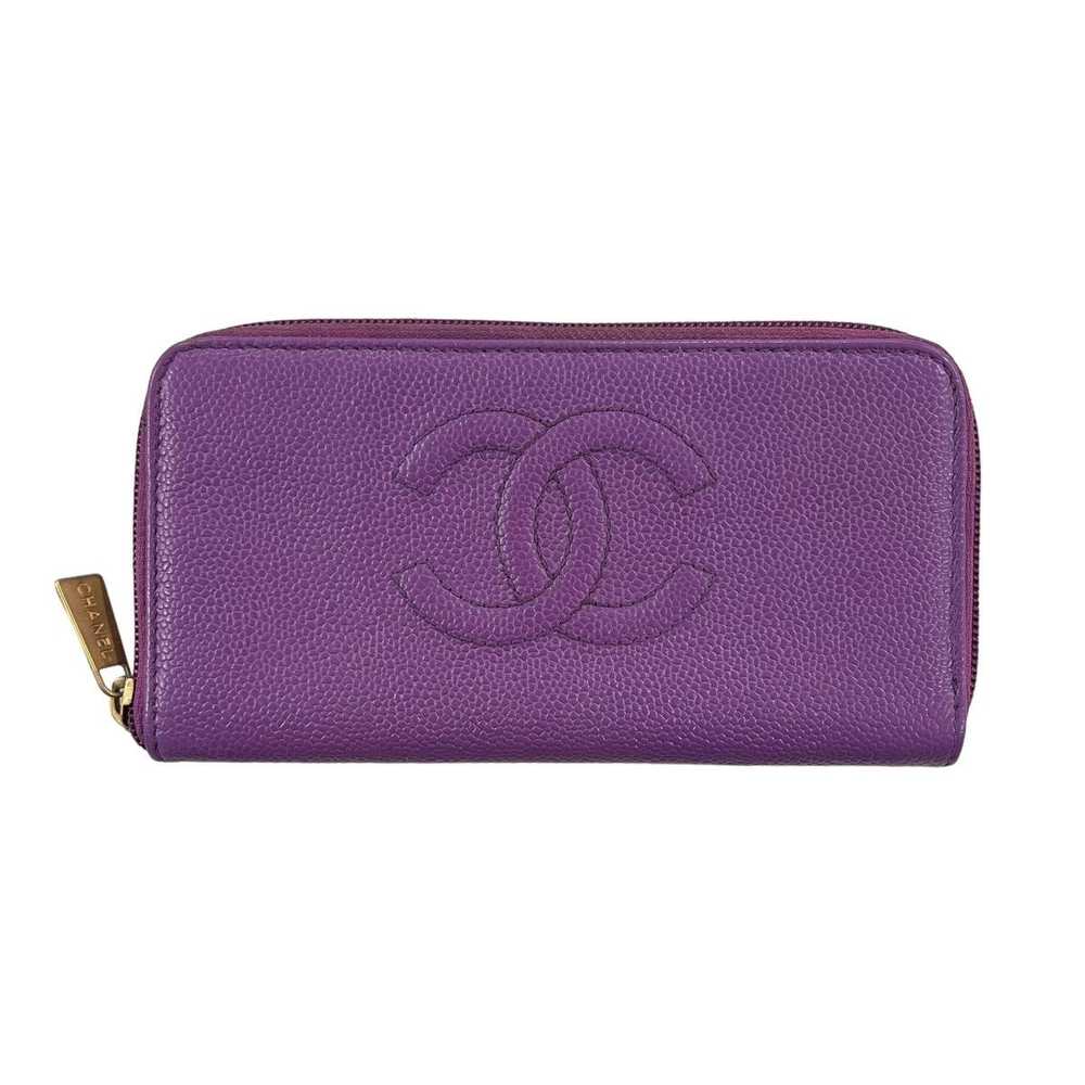 Chanel Chanel CC Caviar Zip Around Wallet - image 1