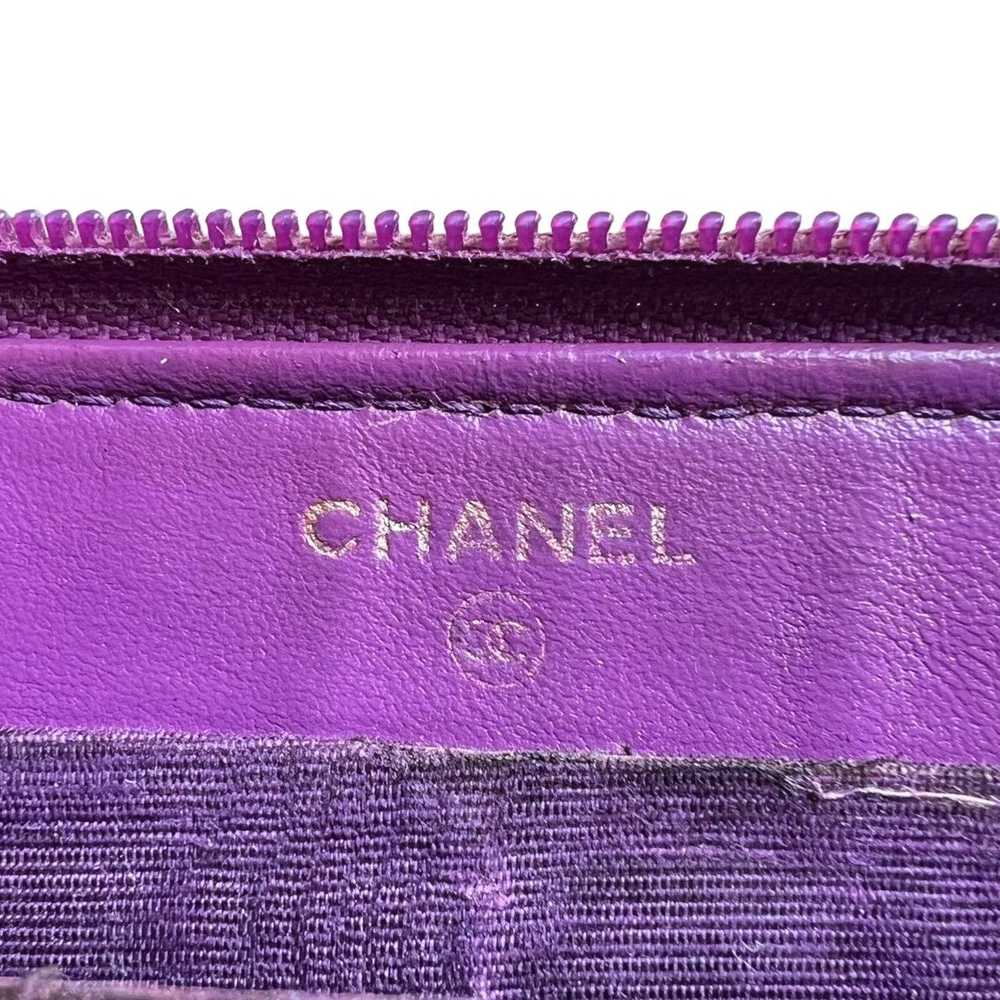 Chanel Chanel CC Caviar Zip Around Wallet - image 5