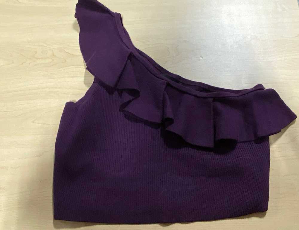 NWT Express Womens Purple One Shoulder Asymmetric… - image 1