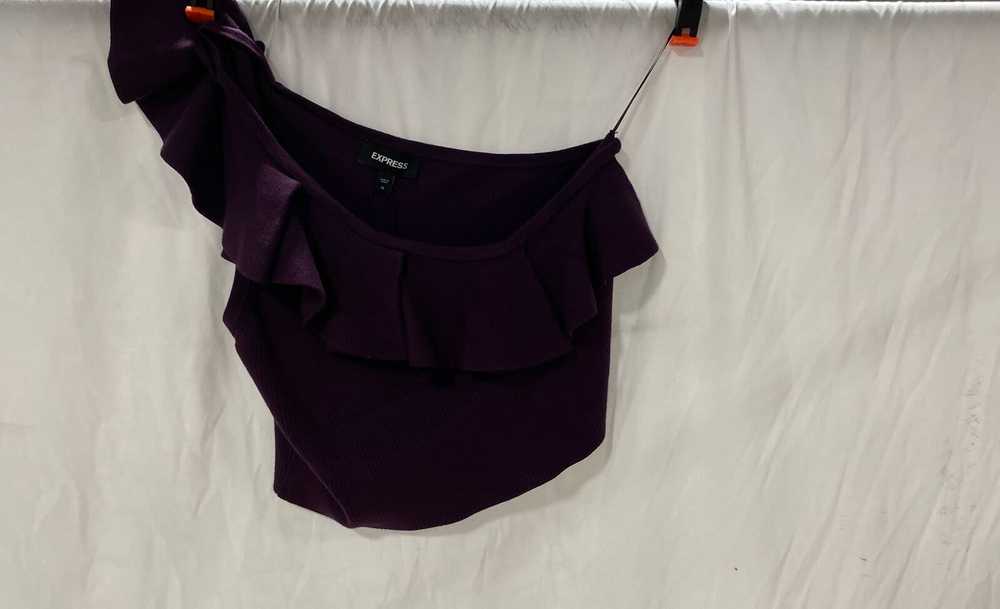 NWT Express Womens Purple One Shoulder Asymmetric… - image 3