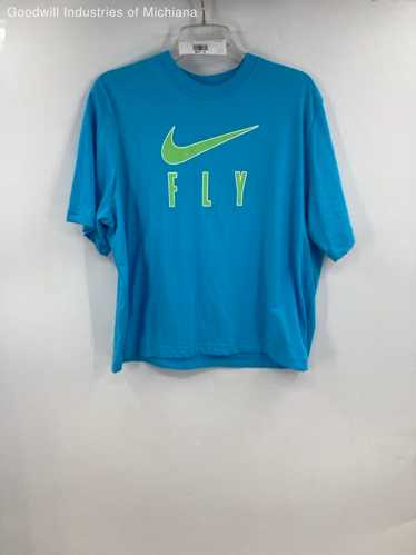 Women's Nike Blue Cropped Shirt size L