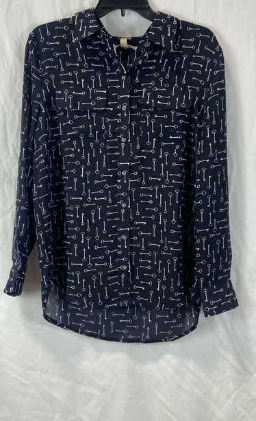 NWT Banana Republic Womens Navy Printed Pockets Lo