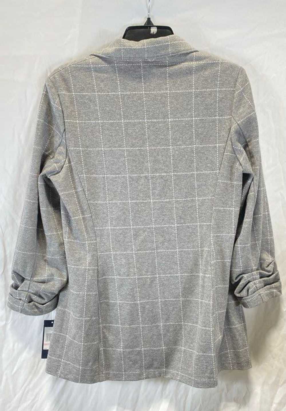 NWT Tommy Hilfiger Womens Gray Check Notch Lapel … - image 2