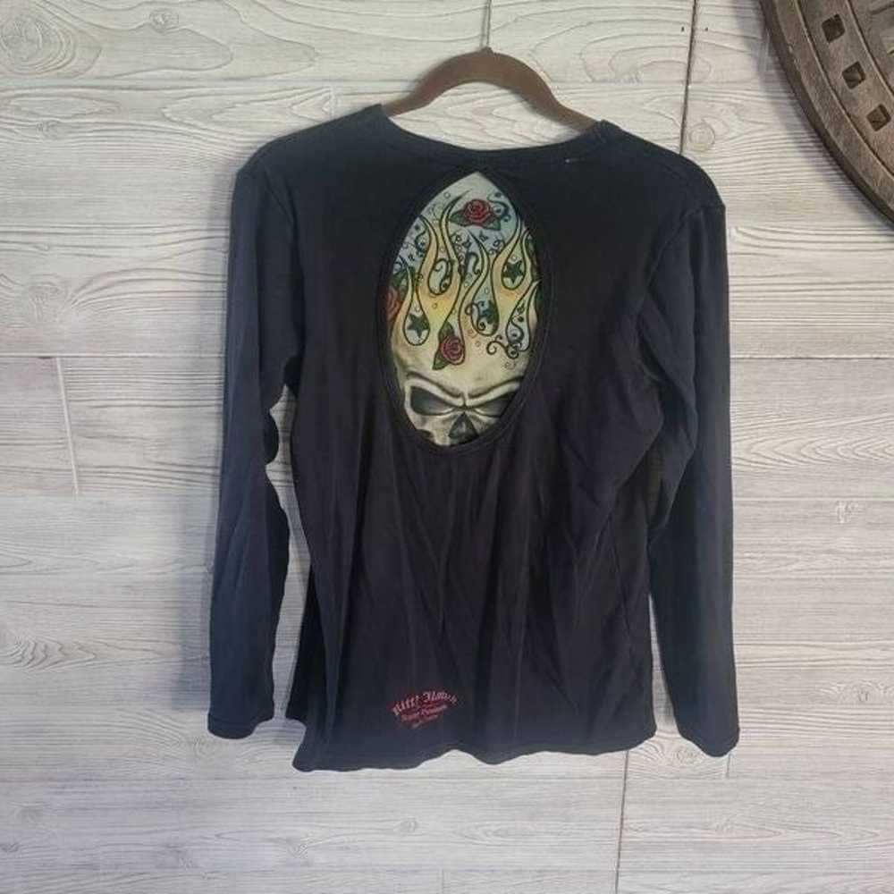 Harley-Davidson Vintage Skull Shirt Womens SZ XL … - image 1