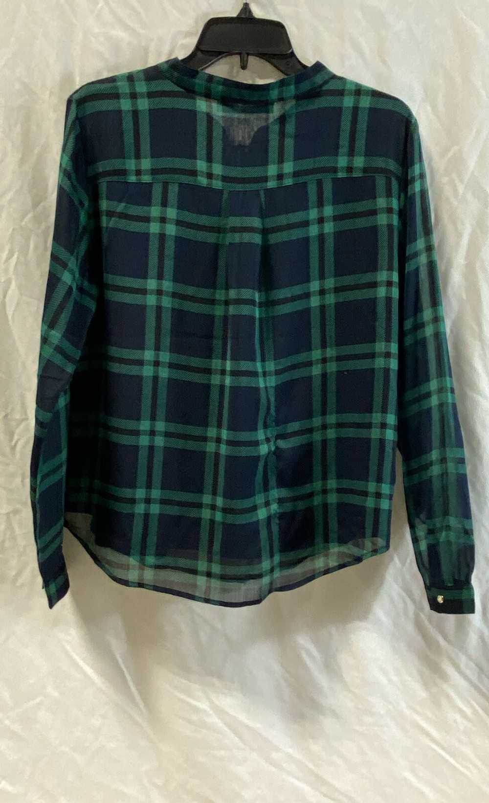 Tommy Hilfiger Womens Green Black Plaid Ruffle Sh… - image 2