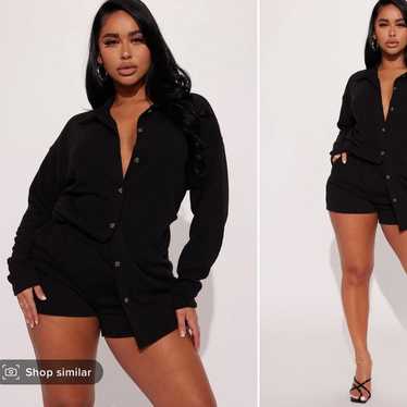 Fashion nova Bianca shorts set medium black