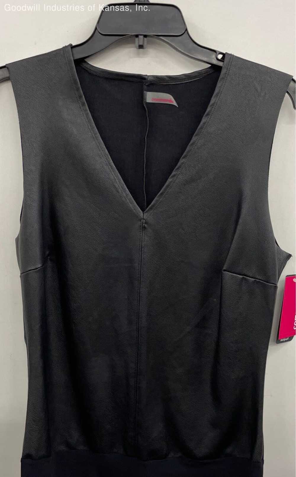 Commando Black Faux Leather Bodysuit - Size L - image 2