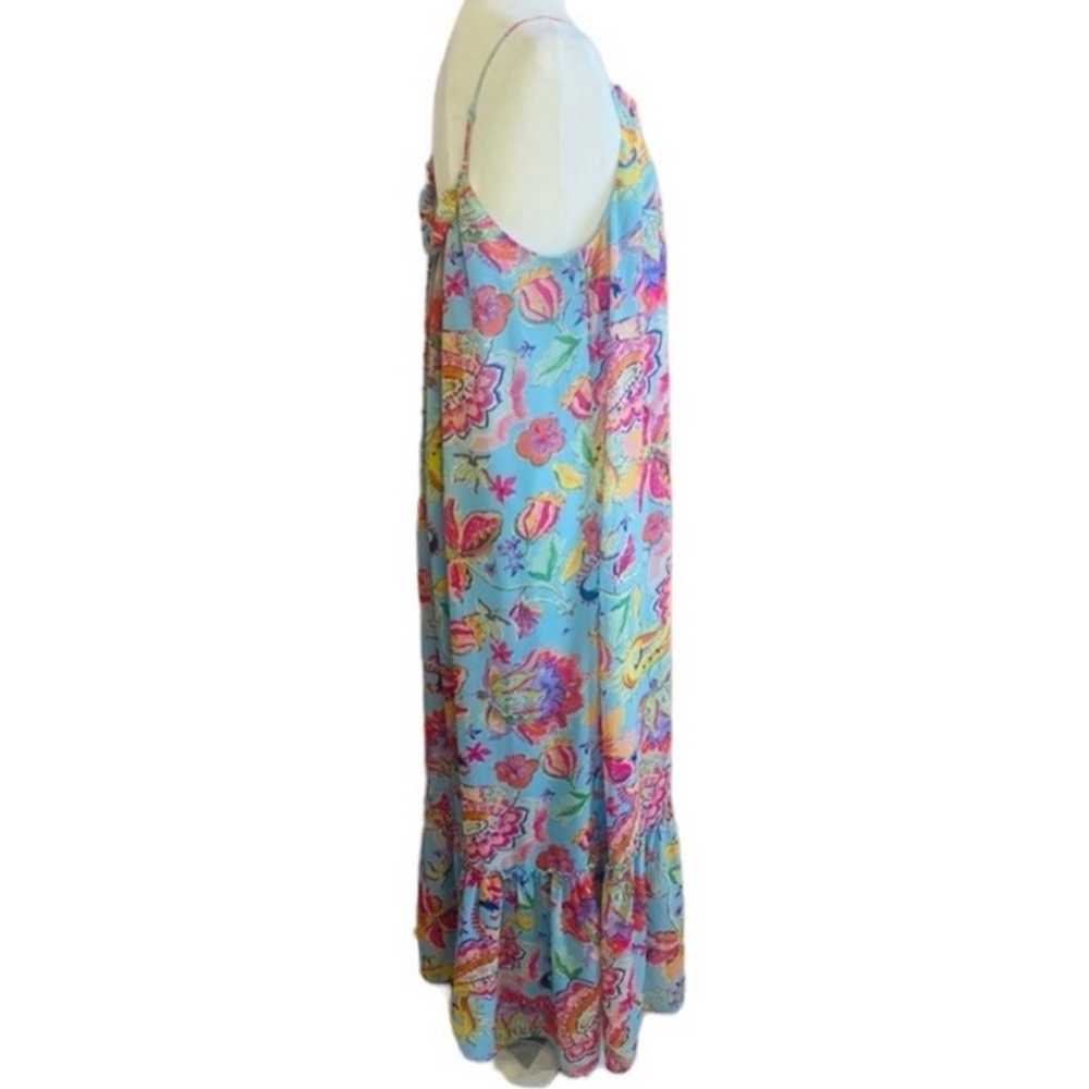 Nicole Miller Floral Paisley Print Ruffle Hem Max… - image 6