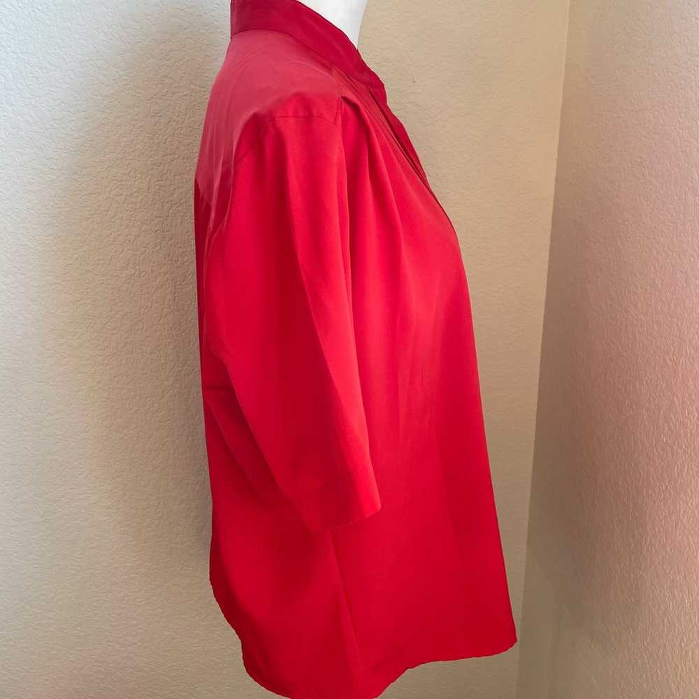 Vintage Josephine red button down blouse womens t… - image 3