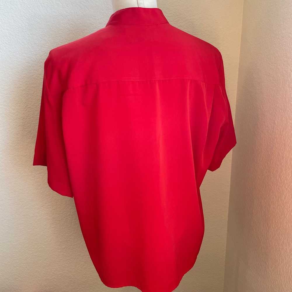 Vintage Josephine red button down blouse womens t… - image 4