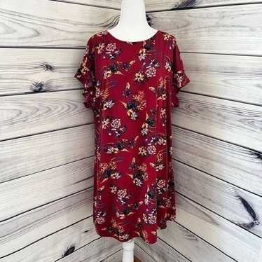 BeachLunchLounge Red Floral Shift Dress