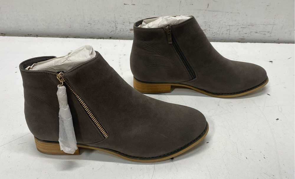 Journee Collection Trisha Zip Booties Gray 11 - image 3