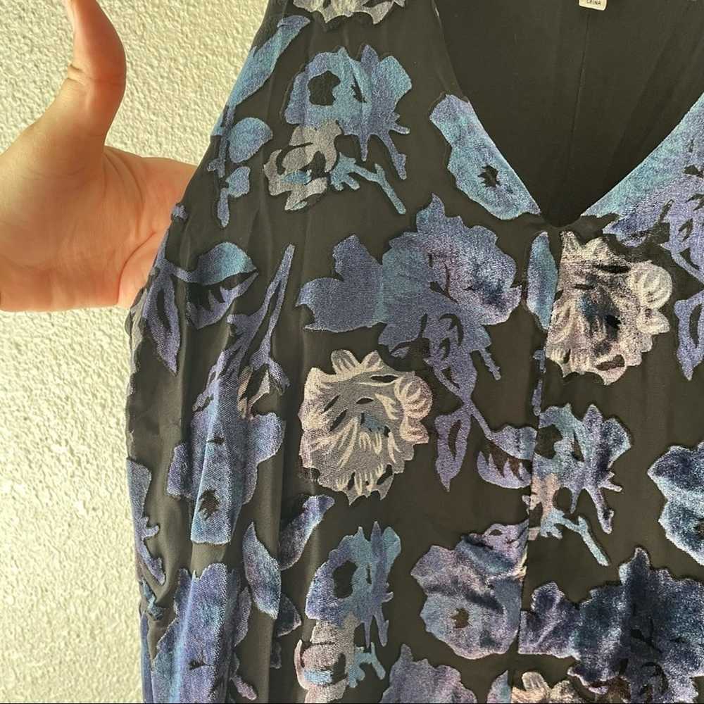 BB Dakota Landon Blue and Black Floral Shift Dress - image 6