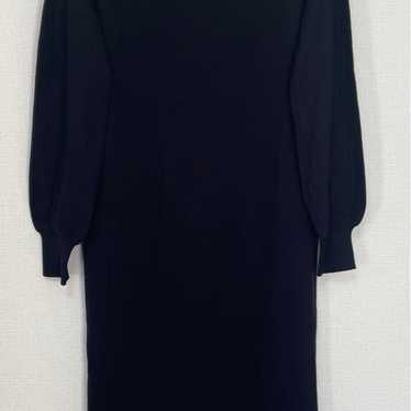 PLST Navy V-Neck Balloon Sleeve Dress S - image 1