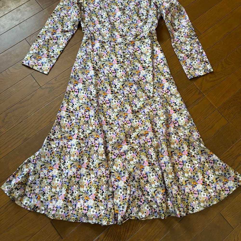 Showa Retro One-Piece Dress with Matching Belt - image 2