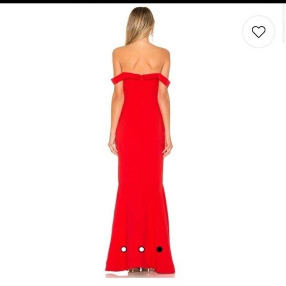 Revolve NBD Maracuya Formal Gown Red off the shou… - image 2