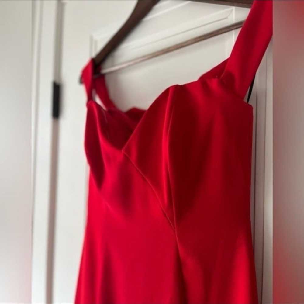 Revolve NBD Maracuya Formal Gown Red off the shou… - image 4