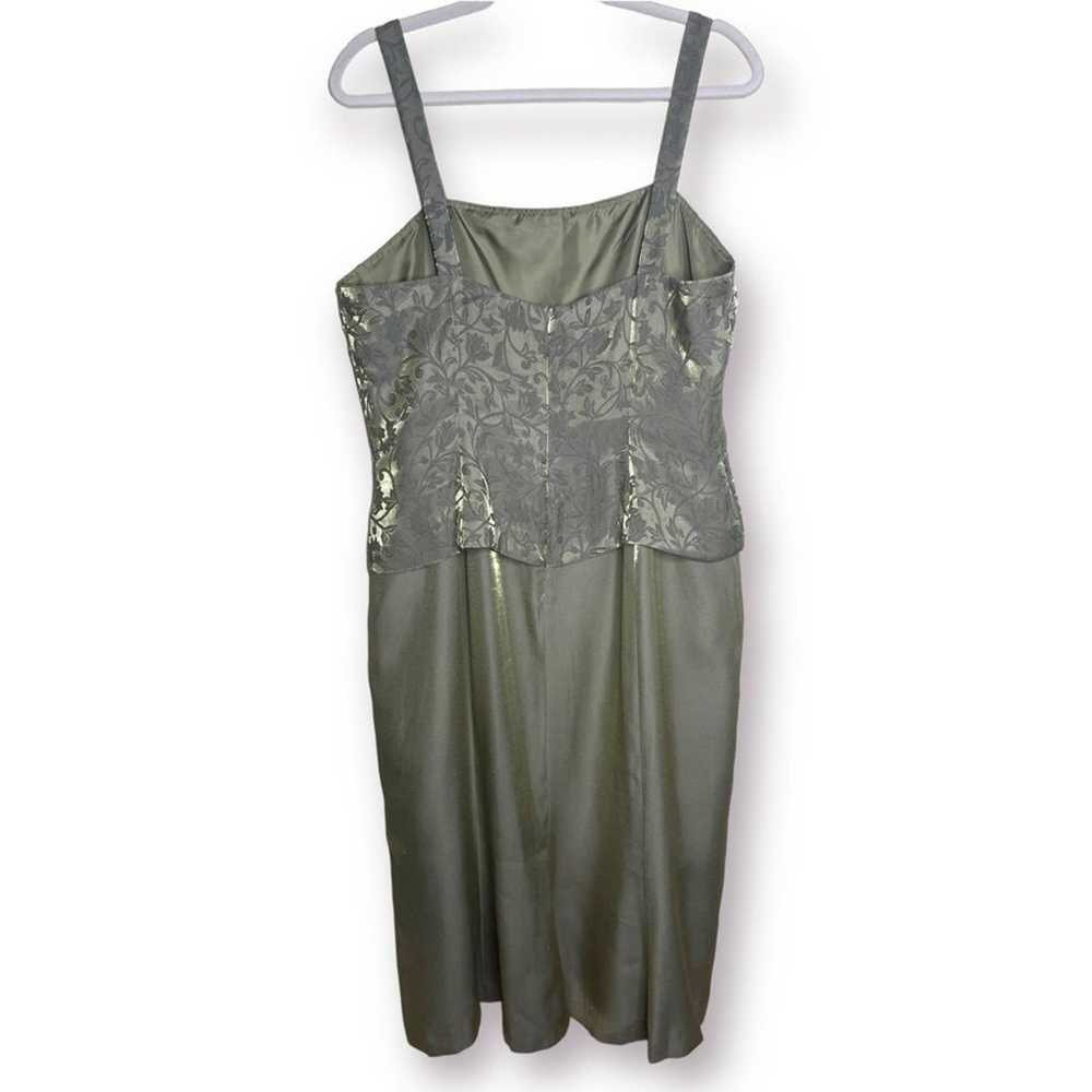 Davids Bridal Size 16 Olive Green Beaded Straples… - image 2