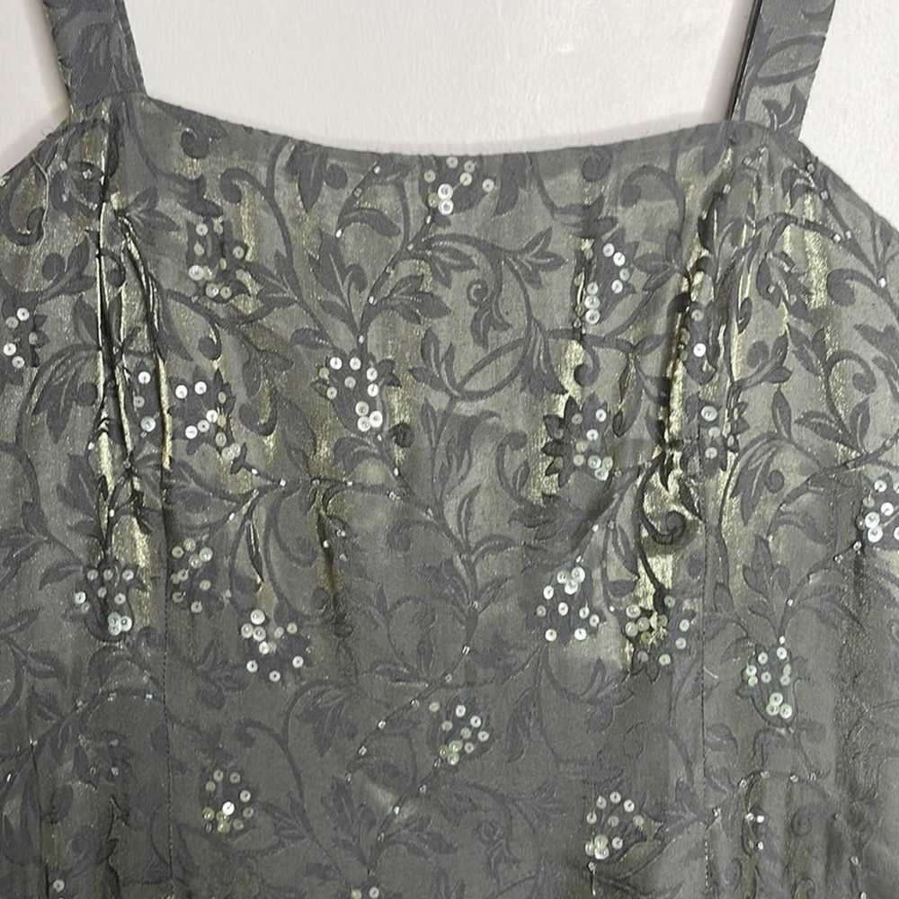 Davids Bridal Size 16 Olive Green Beaded Straples… - image 6