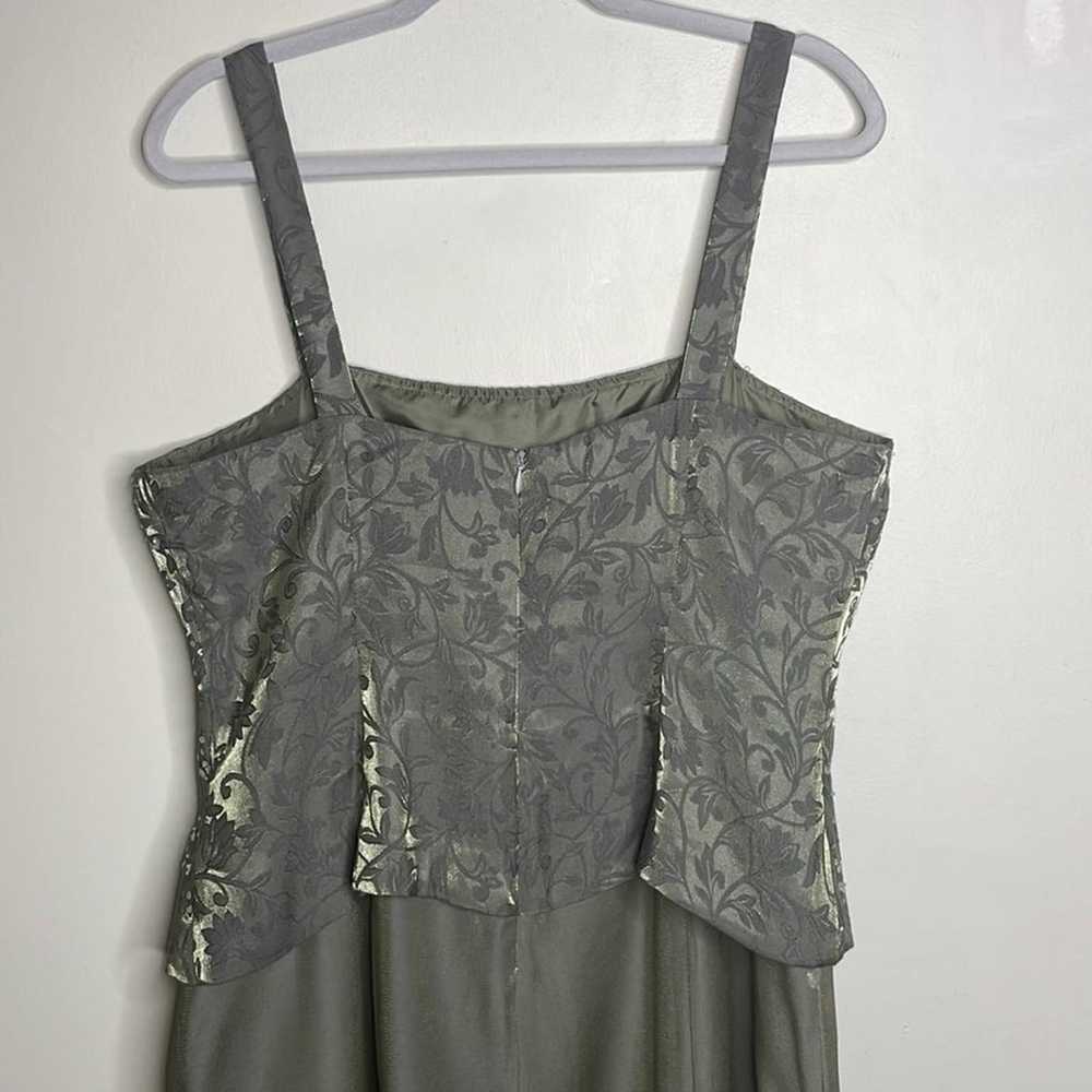 Davids Bridal Size 16 Olive Green Beaded Straples… - image 8