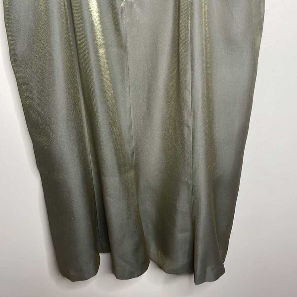 Davids Bridal Size 16 Olive Green Beaded Straples… - image 9