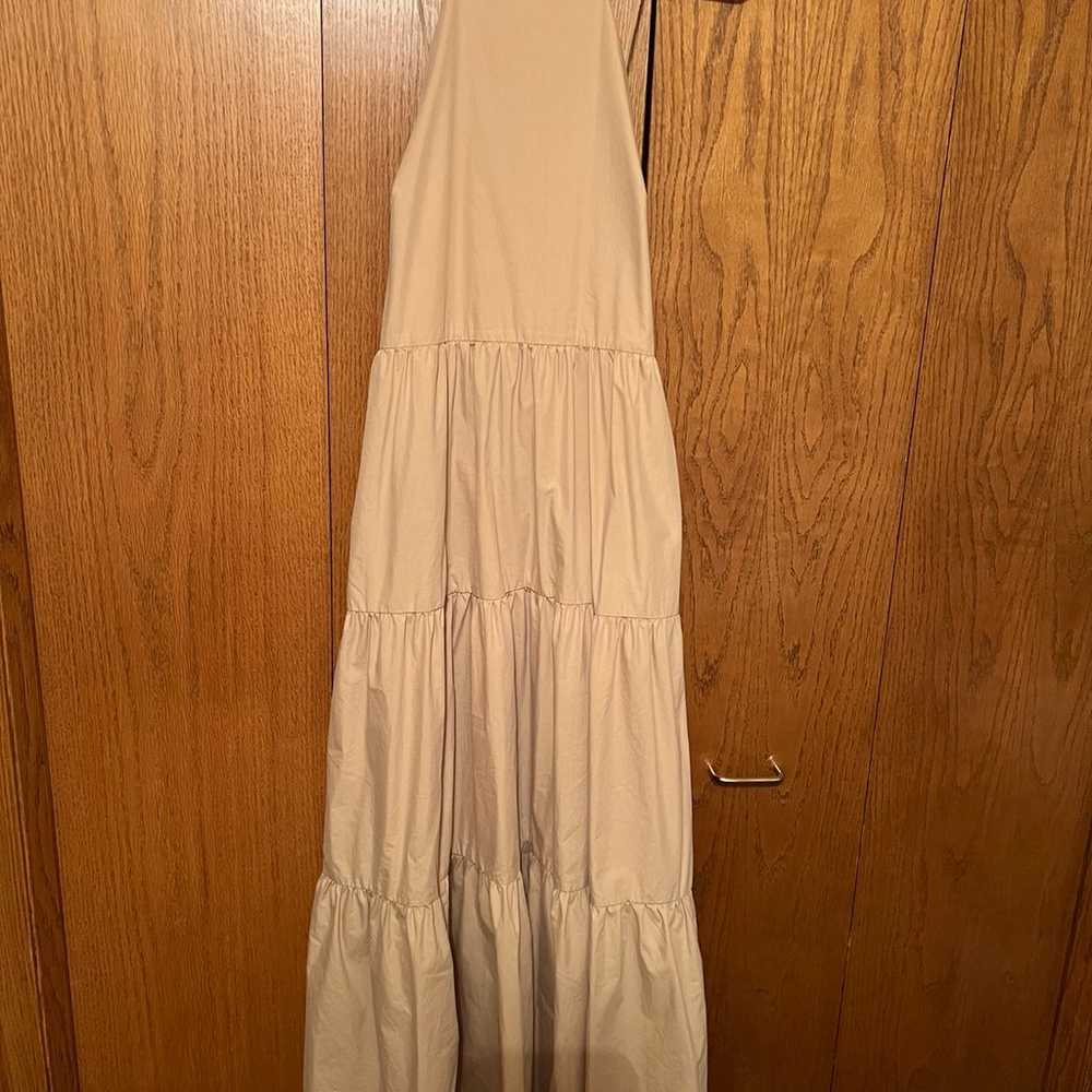 NWOT New Gap Tieback halter maxi dress pockets be… - image 1