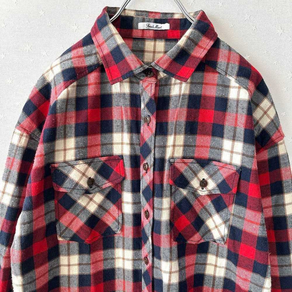 Freeze Mart flannel shirt casual top check patter… - image 2