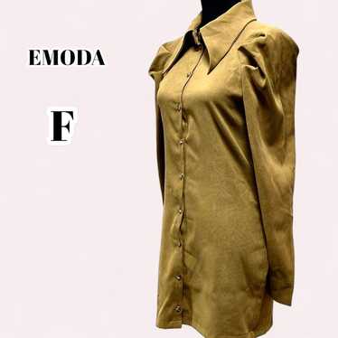 4283【EMODA】Long Sleeve Blouse Puff Sleeve Big Col… - image 1