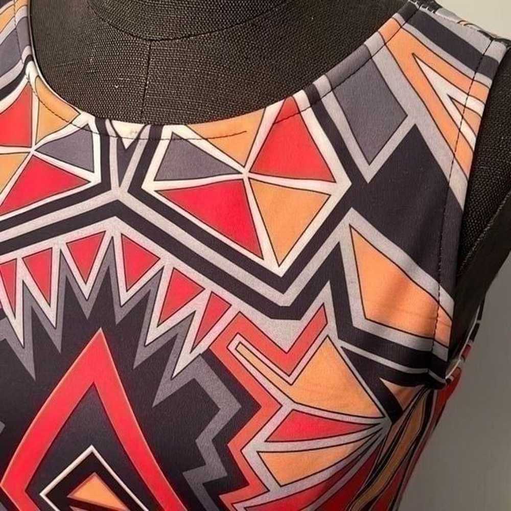 Orange & Black Aztec Print Mini Dress - image 2