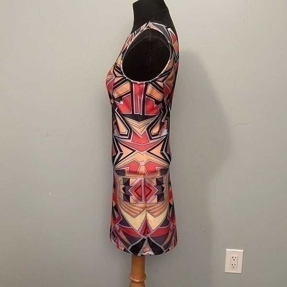 Orange & Black Aztec Print Mini Dress - image 3