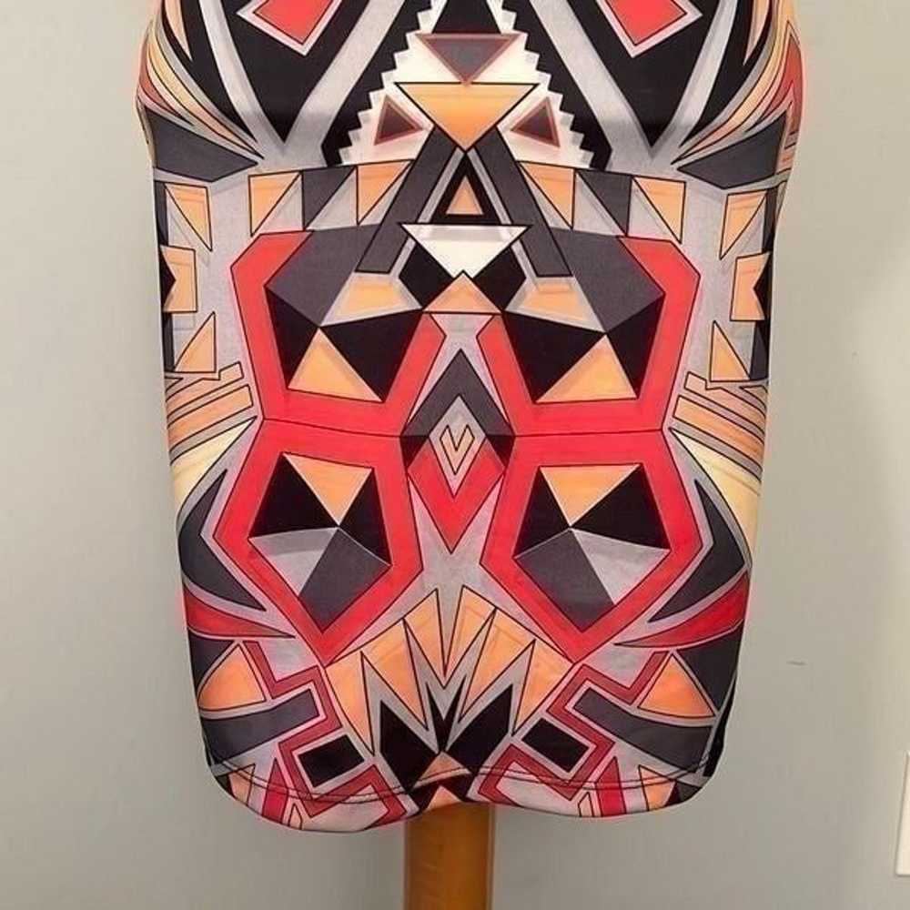 Orange & Black Aztec Print Mini Dress - image 6